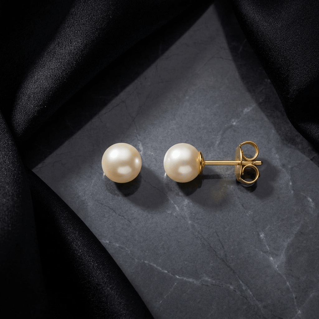 Brinco Dourado Clássico de Pérola | Helennea - Brincos | Helennea