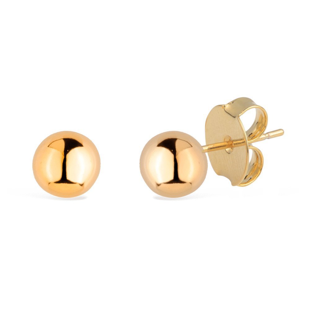 Brinco Dourado de Bolinha Clássica - Brincos | Helennea