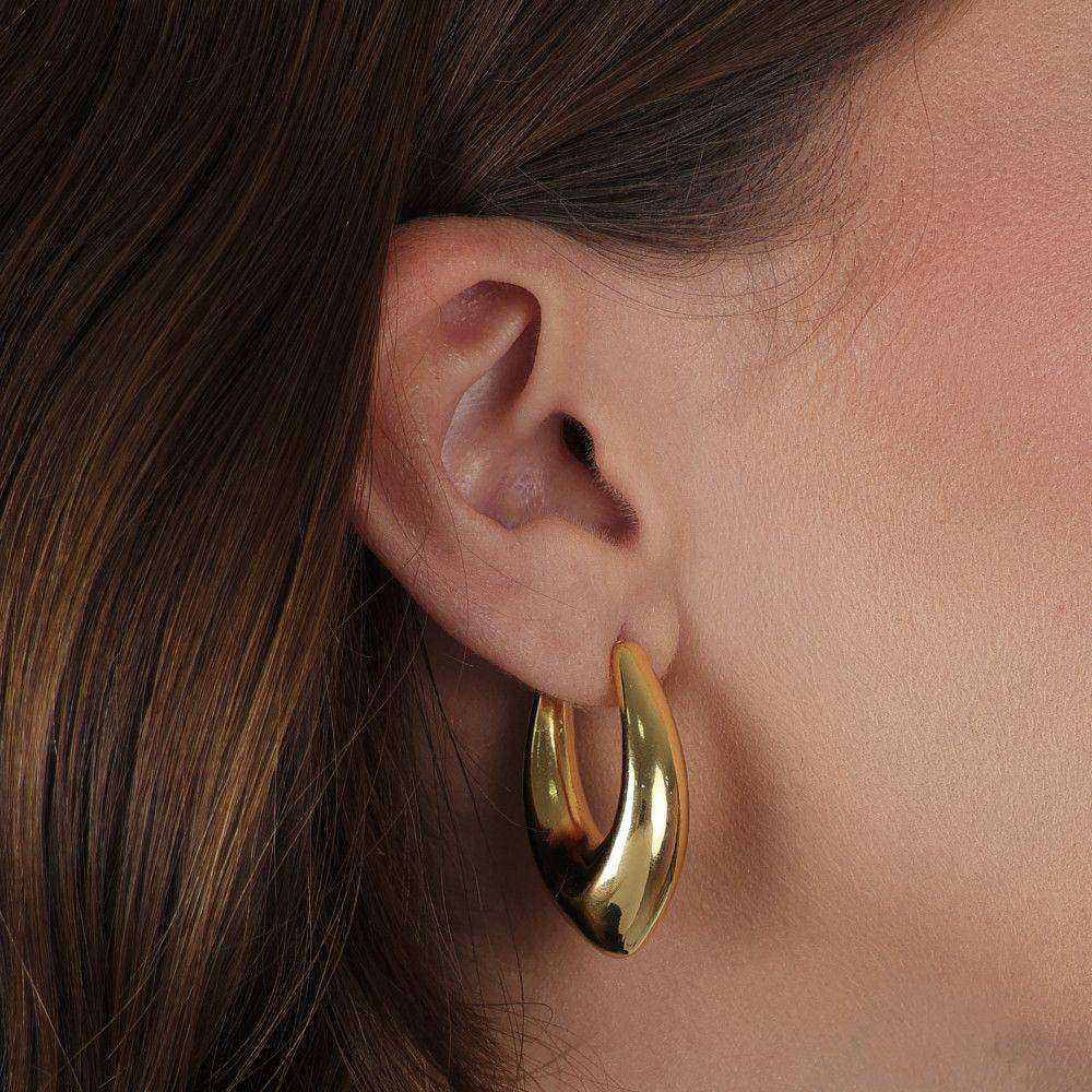 Brinco Feminino Dourado Concha Orgânica Elegante - Brincos | Helennea