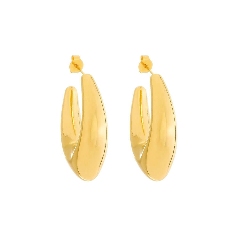 Brinco Feminino Dourado Concha Orgânica Elegante - Brincos | Helennea