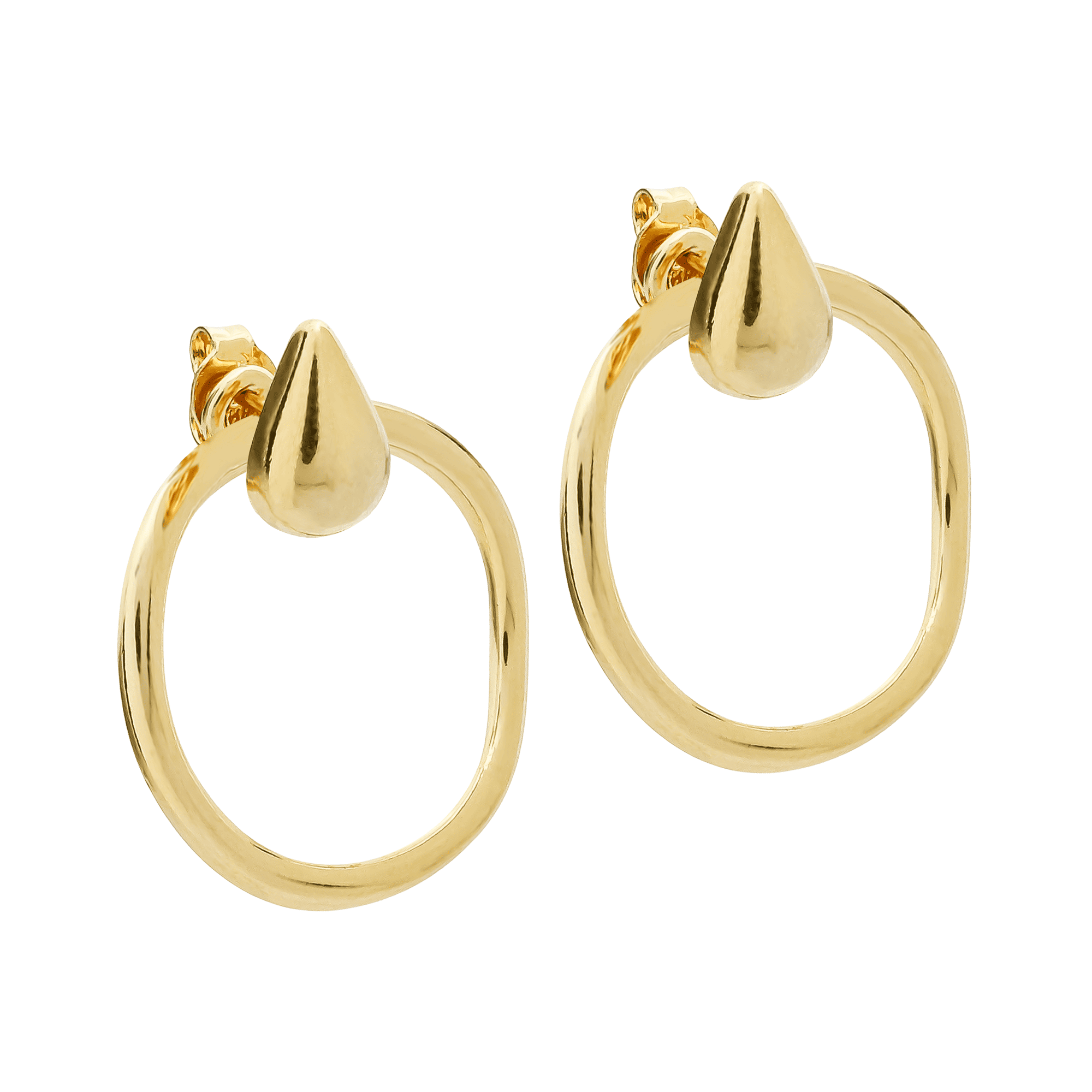 Brinco Feminino Dourado Gota com Argola Elegante - Brincos | Helennea