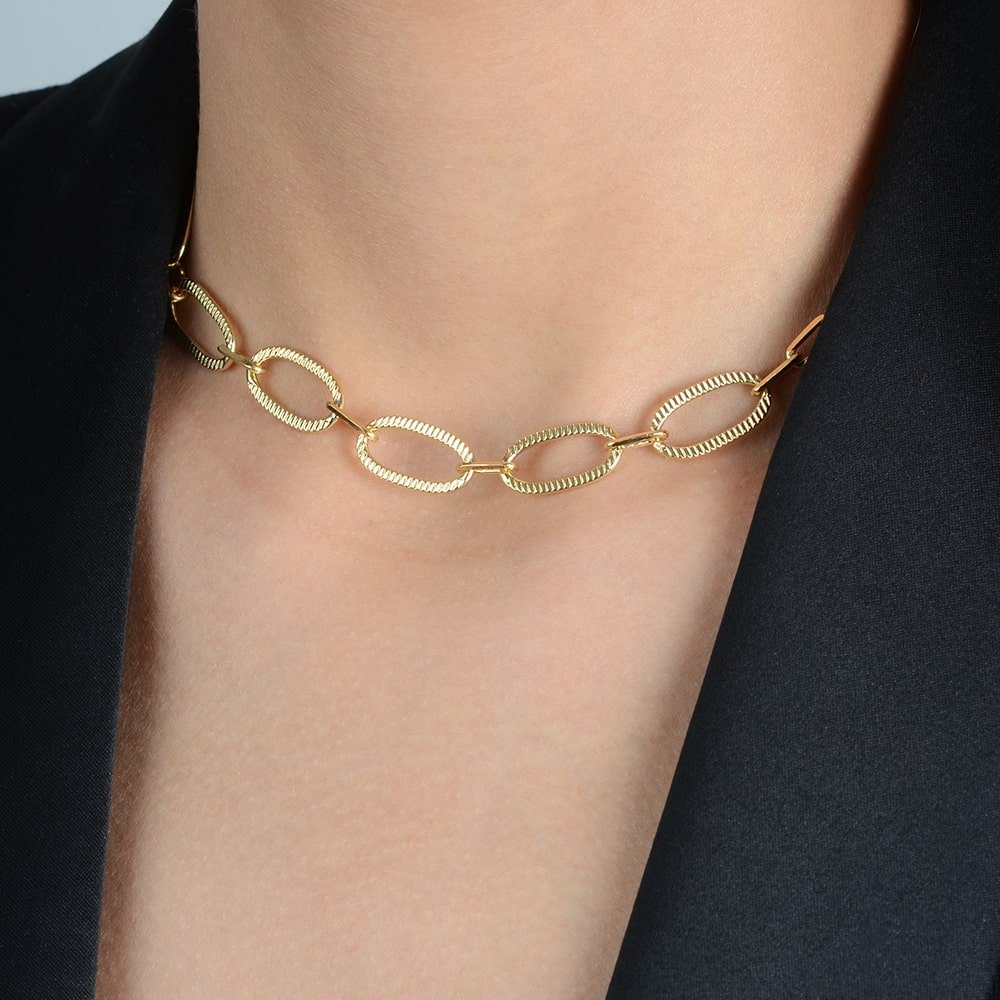 Chocker Dourada Corrente com Extensor |Helennea - Colares | Helennea