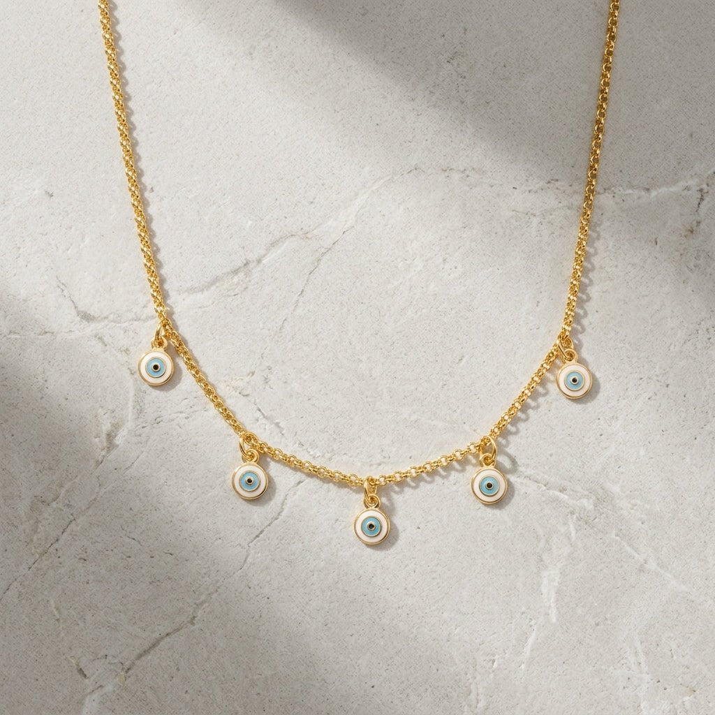Chocker Dourado Feminino Olho Grego - Colares | Helennea