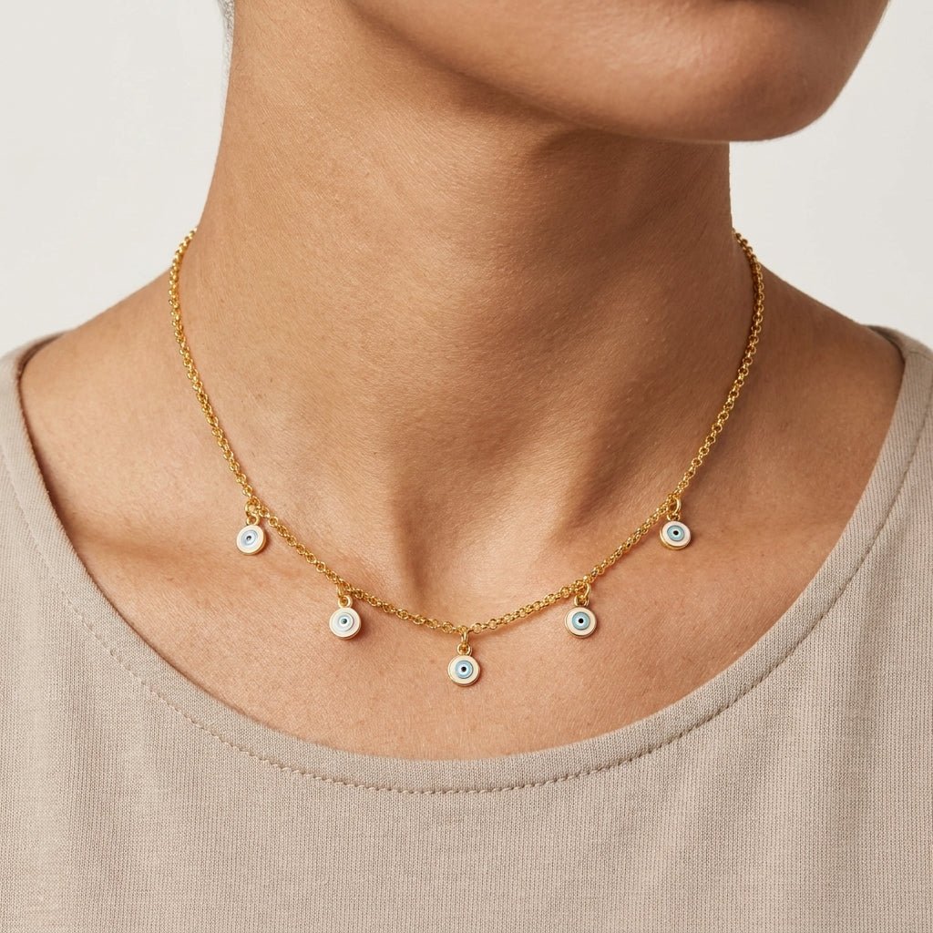 Chocker Dourado Feminino Olho Grego - Colares | Helennea
