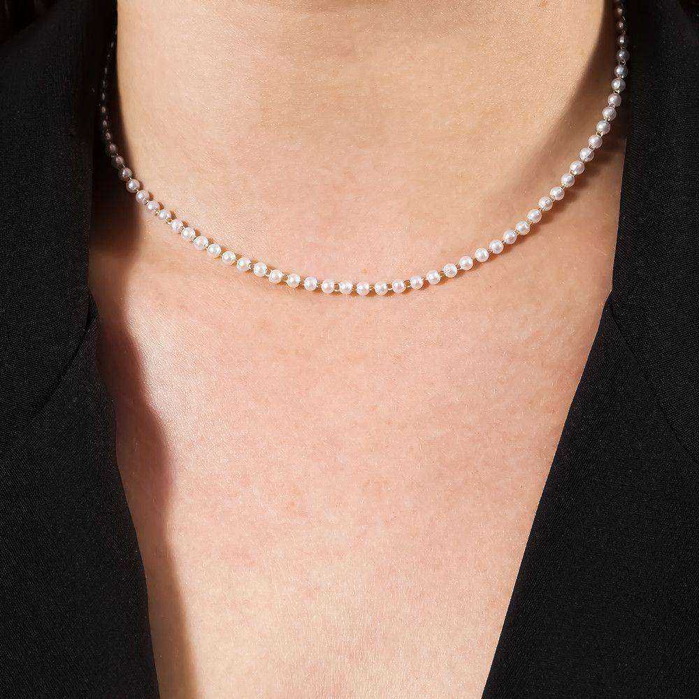 Choker Dourada de Pérolas com Extensor Ajustável - Colares | Helennea