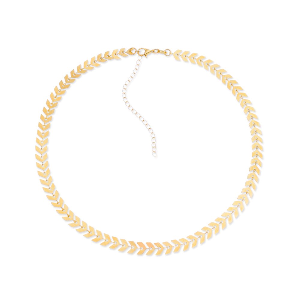 Choker Dourada de Seta com Extensor Ajustável - Colares | Helennea