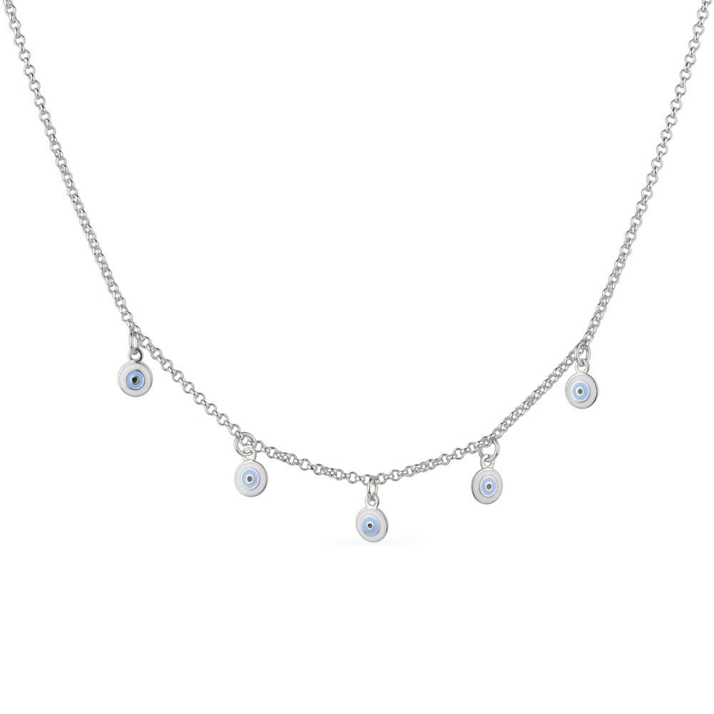 Choker Prateada Feminina Olho Grego - Colares | Helennea