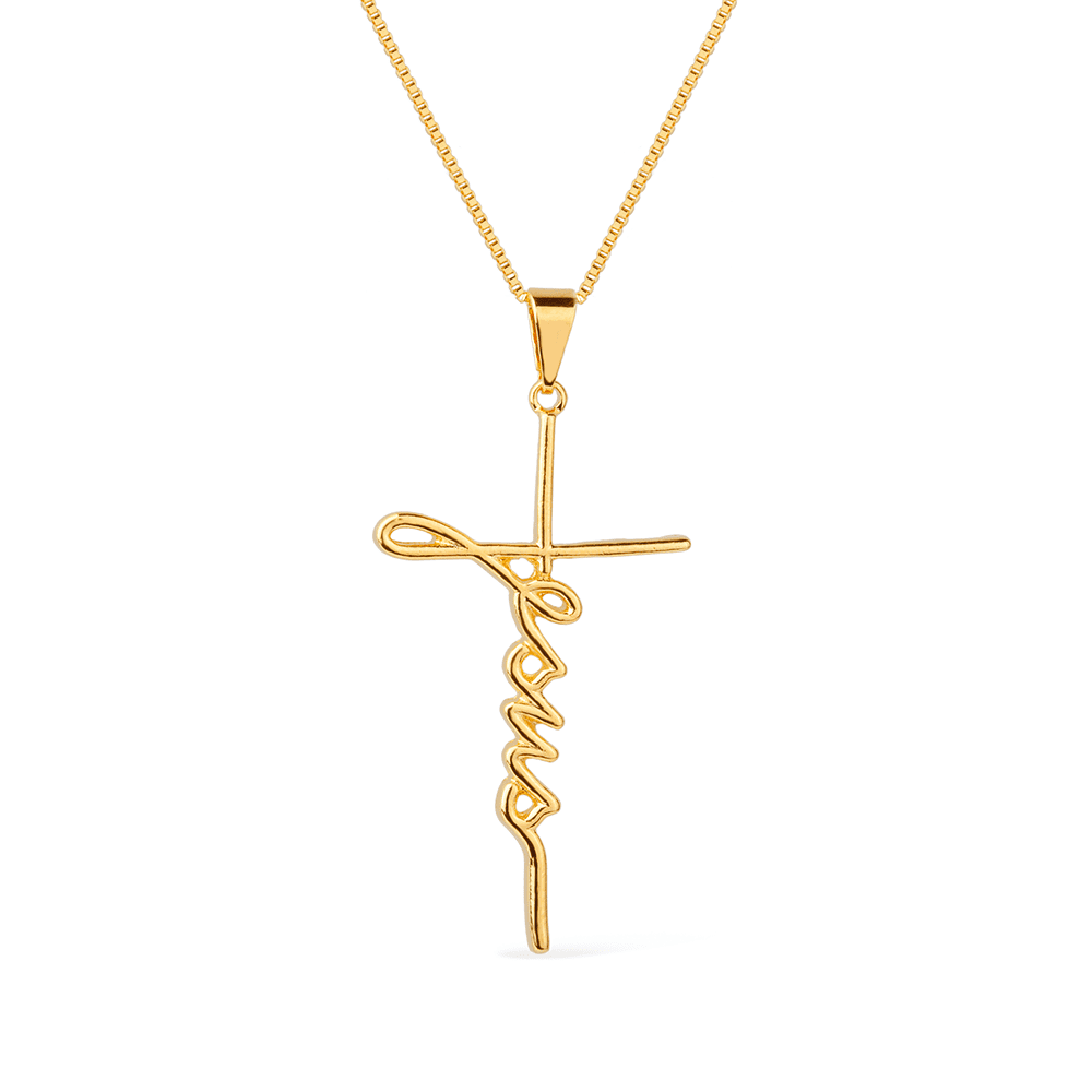 Colar Dourado com Pingente Geométrico Cravejado de Zircônia - Colares | Helennea