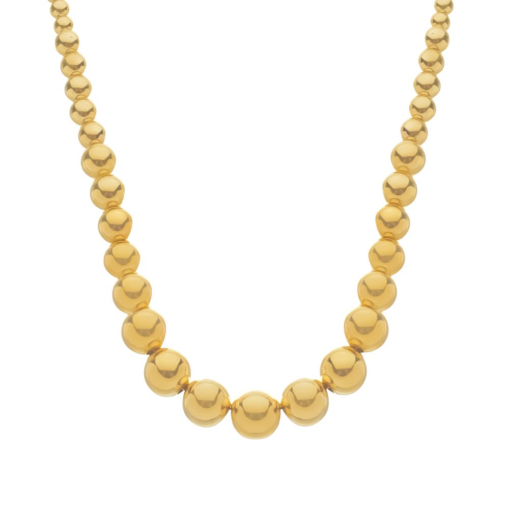 Colar Dourado de Bolas Crescentes - Colares | Helennea