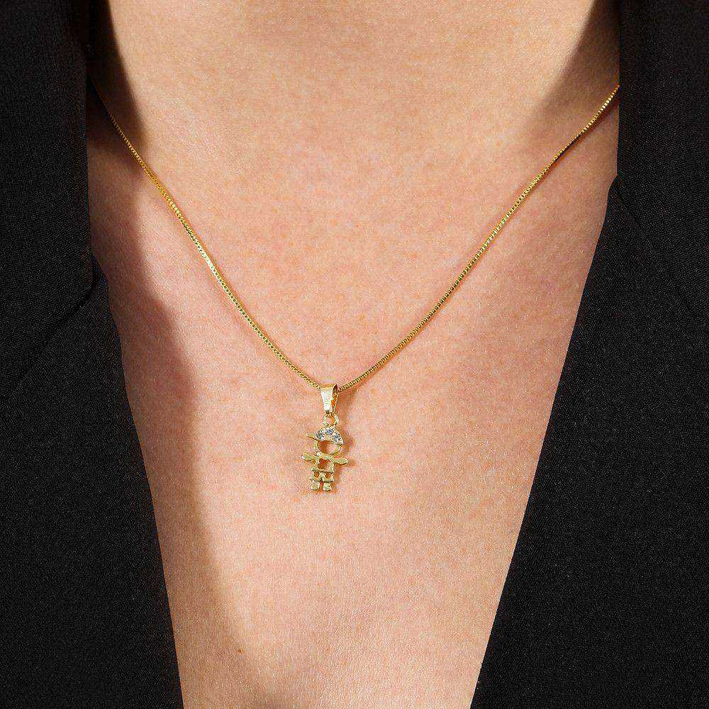Colar Dourado Filho com Zircônia - Colares | Helennea