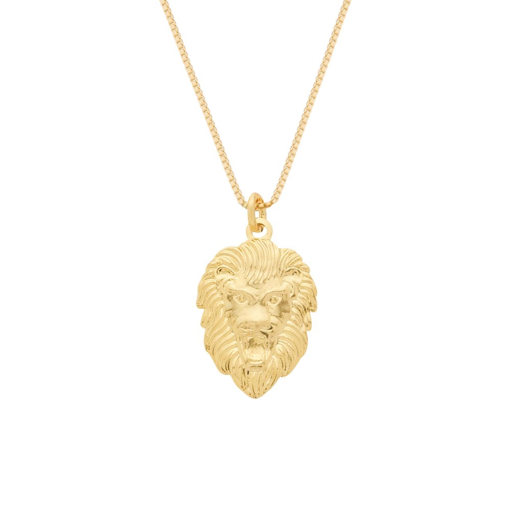 Colar Dourado Pingente Leão - Colares | Helennea
