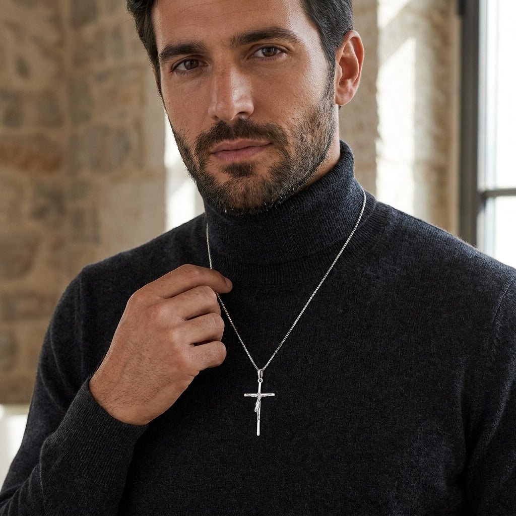 Colar Masculino 70cm com Pingente Detalhado em Prata 925 | Helennea - Colares | Helennea
