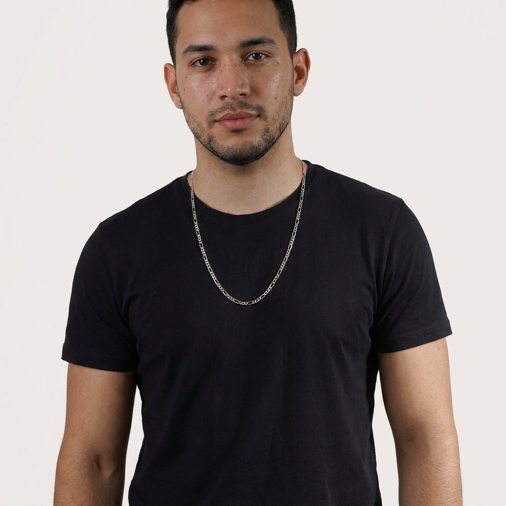 Corrente Prateada Masculina Elo 3x1 3mm – Corrente Elegante Moderna | Helennea - Correntes | Helennea