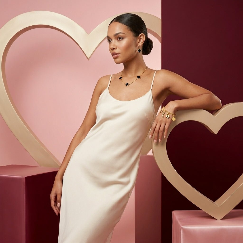 Look Completo Trevo Charm Luxo - Look completo (Anel + Colar + Pulseira) | Helennea