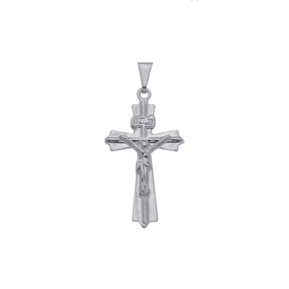 Pingente Masculino Crucifixo Prateado Detalhado - Masculinas | Helennea