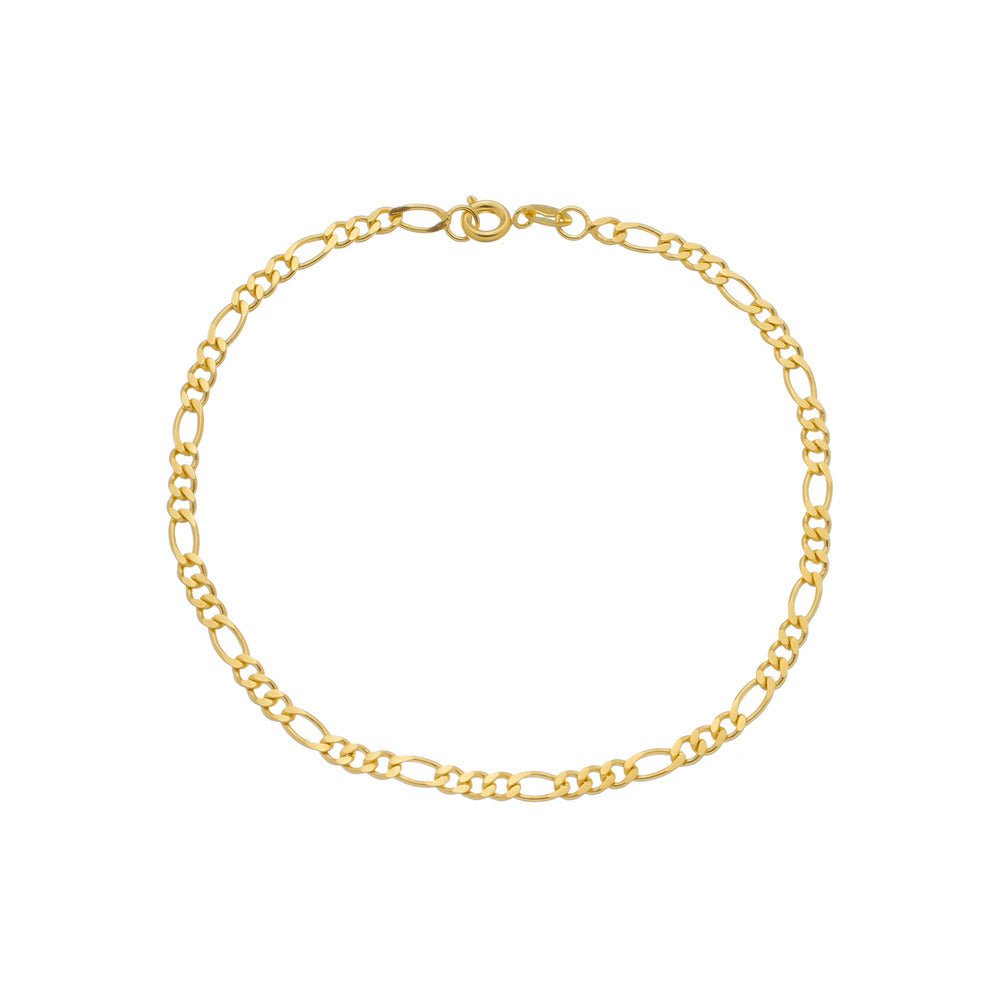 Pulseira Dourada Masculina Elo 3x1 4mm – Corrente Elegante Estilo Moderno - Masculinas | Helennea
