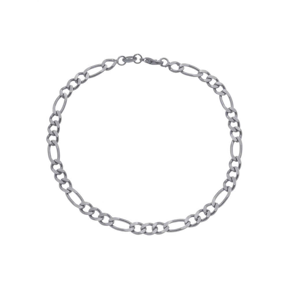 Pulseira Prateada Masculina Elo 3x1 5mm – Corrente Grossa Elegante Moderna - Masculinas | Helennea